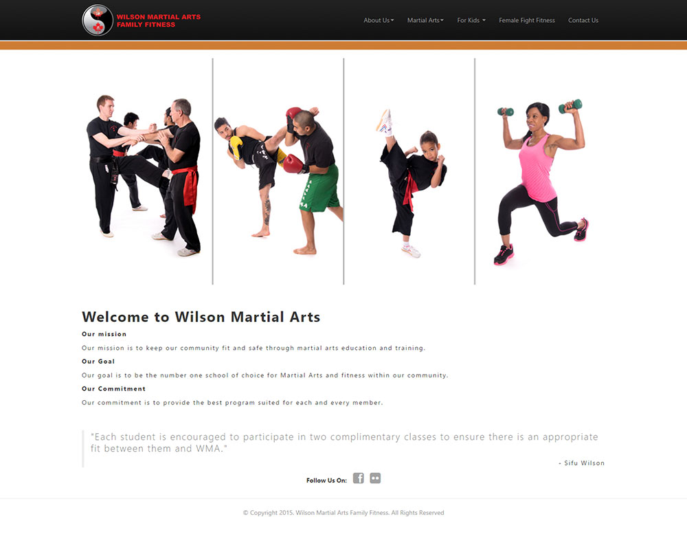 Wilson Martial Arts Home Page